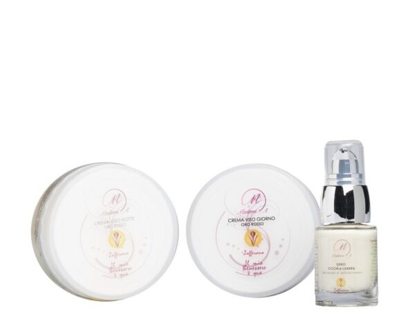 SET ORO ROSSO ZAFFERANO CREME, SIERO E OLIO DI CANAPA